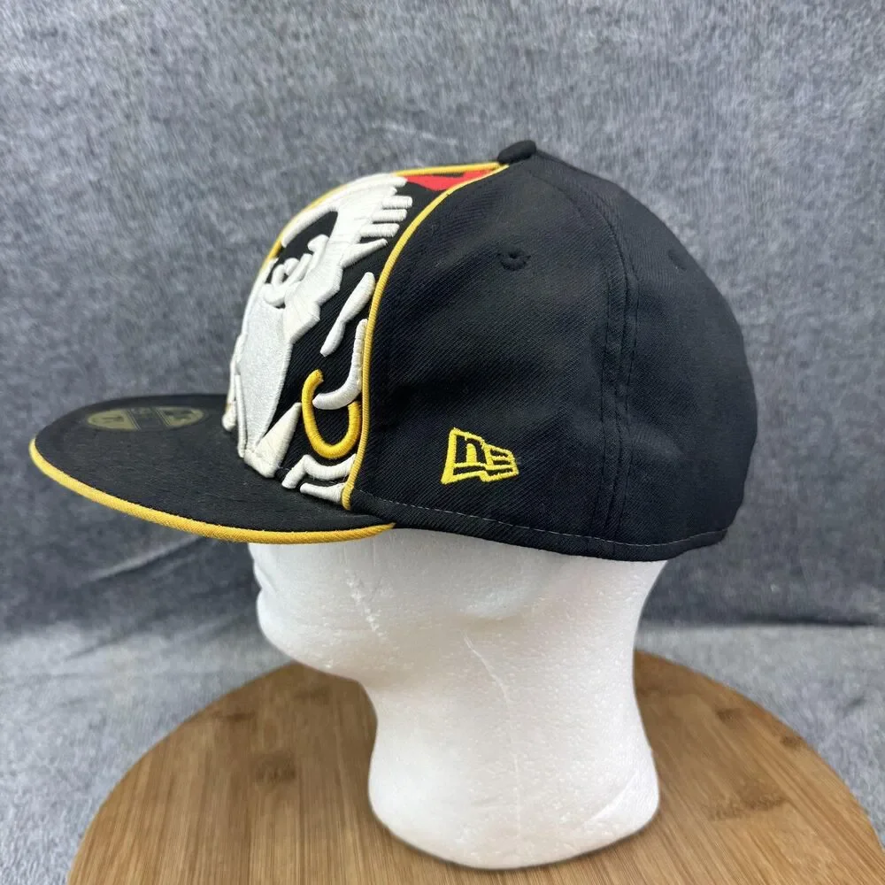 Pittsburgh Pirates Hat Cap Fitted Mens 7 3/4 Black Yellow MLB Baseball New Era
